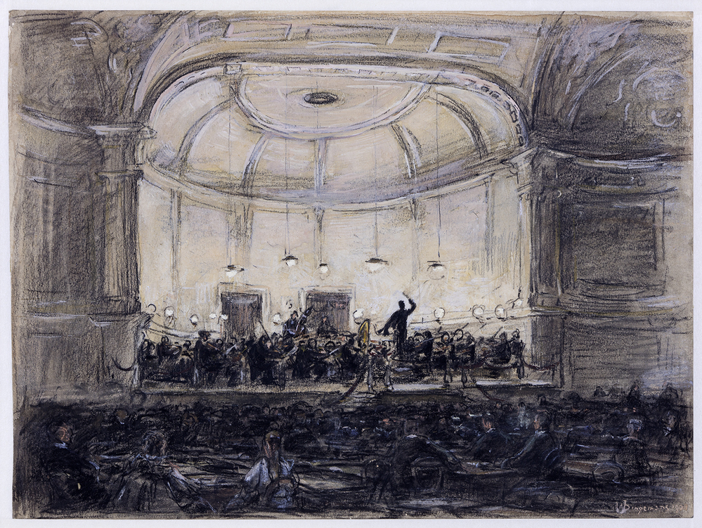 Interieur van De Harmonie tijdens een concert